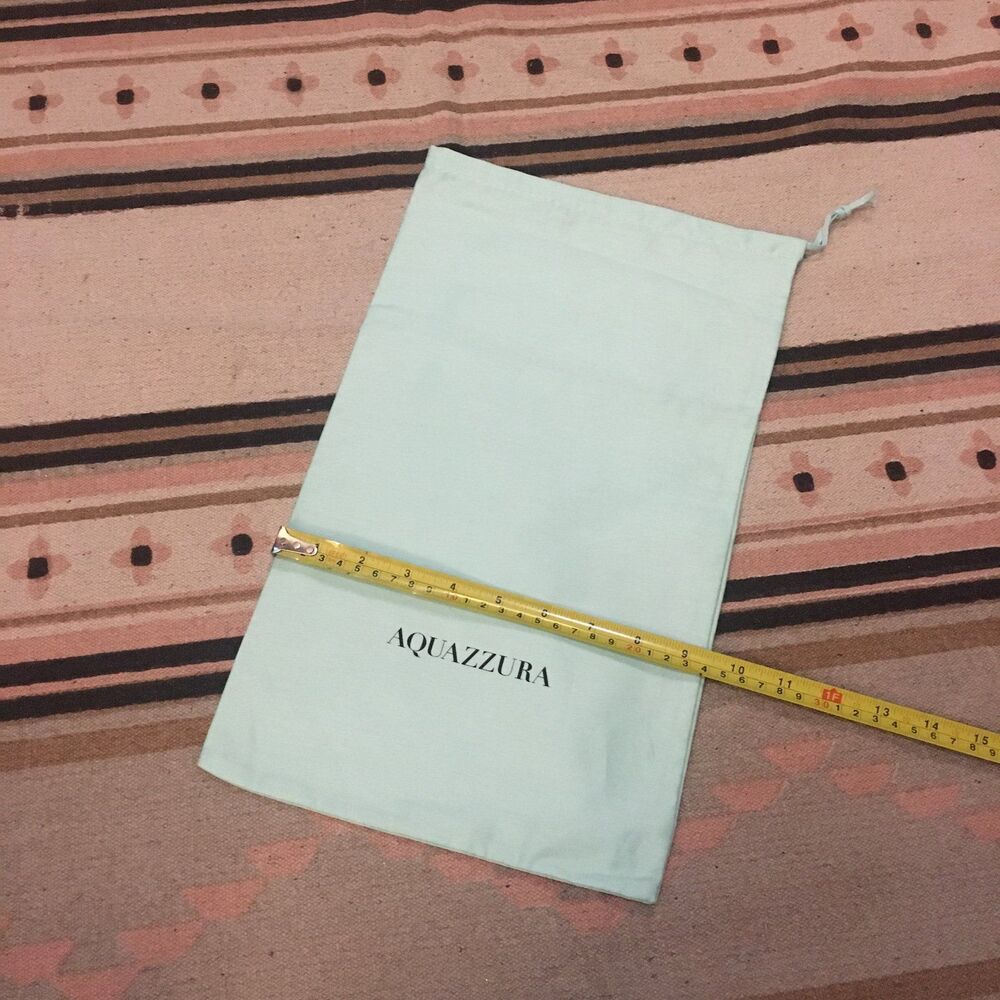 Acquazzura Light teal Dust bag 9” x 15” drawstring garment bag new